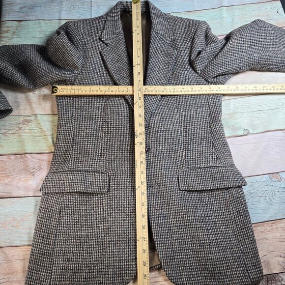 Vintage Eagle Clothes Grey Harris Tweed Blazer, Men's 40R - Picture 9 of 12